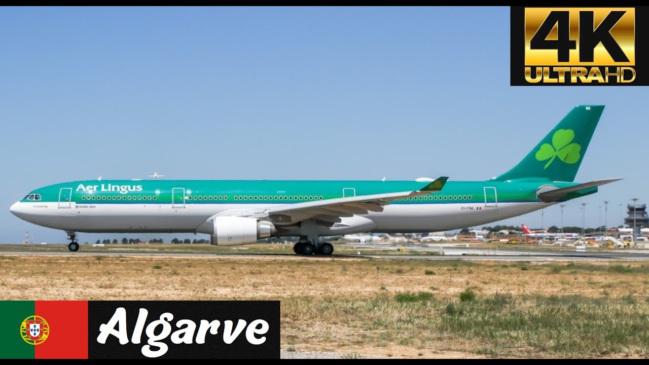 Airplane Spotting | Faro Airport | Algarve | Portugal 4K