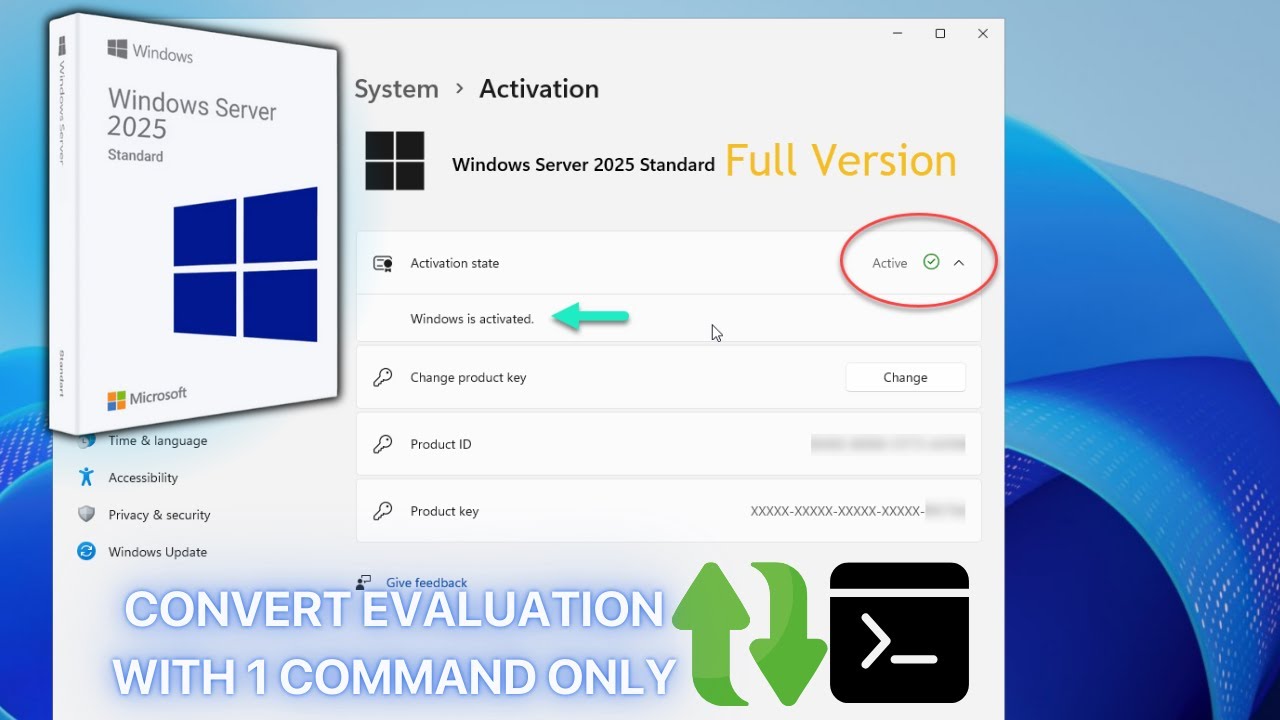 How to Activate Windows Server 2025 Evaluation (1 Command Only)