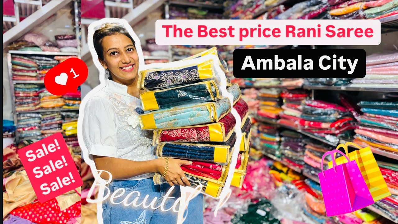 Wedding shopping🛍️😍|| Best Price 💰Rani Saree ||📍Ambala city || Festival Season ❤️||Shruti Verma💎||