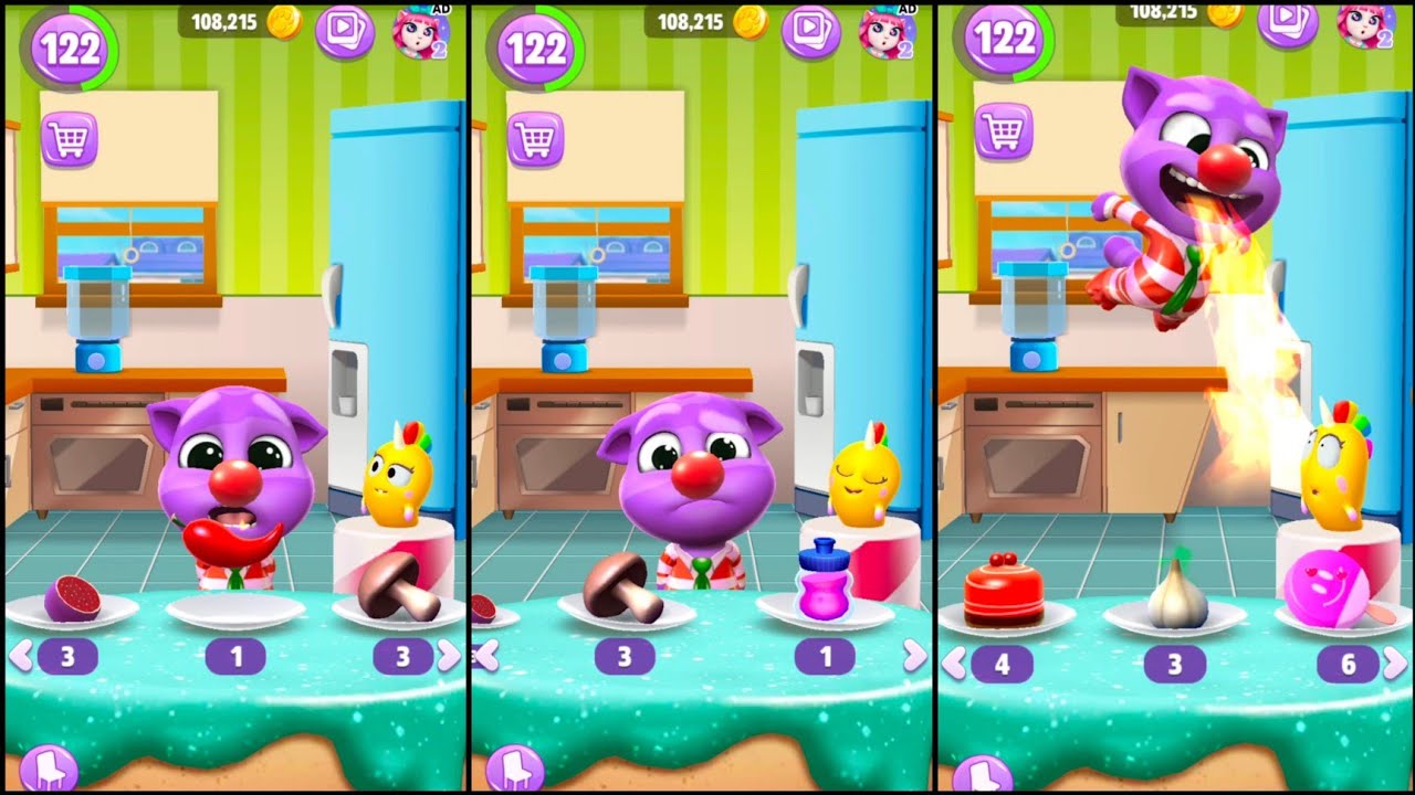 My Talking Tom 2 😺 Tom Eating Red Chilli 🌶️🤢🔥 Funny moments 😁 New video talking Tom shorts 😁