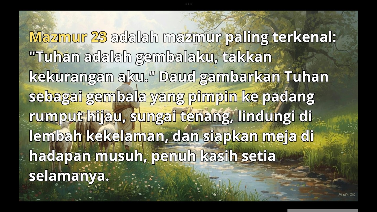 Gembalaku [Inspirasi dari Mazmur 23]