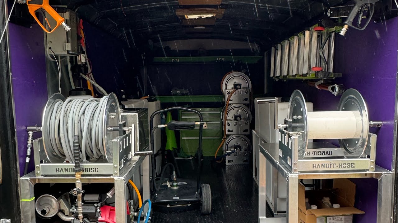 Pressure Washing Enclosed Trailer Setup (2024)