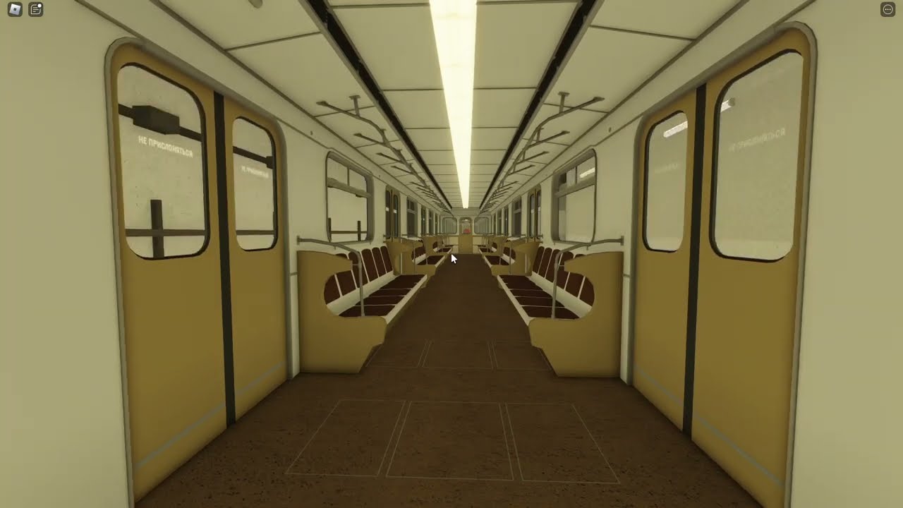 Automatic Moscow Metro riding the soviet train in underground and outdoor