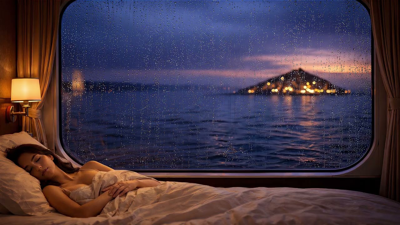 Sleep in 3 Minutes · Rainy Cruise Cabin Night | 432Hz Deep Calm