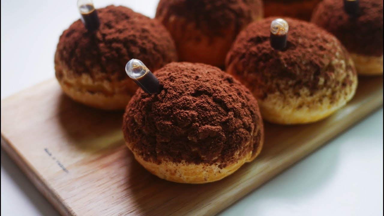 ☕ 티라미수 쿠키슈 만들기 Tiramisu Cream Puff | 한세