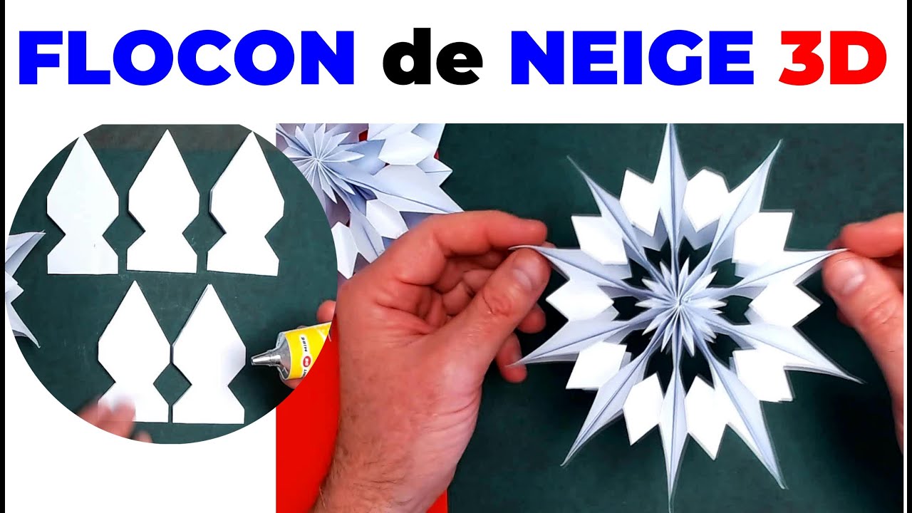 Comment Faire un FLOCON de NEIGE en Papier en 3d | Décoration DIY Tuto