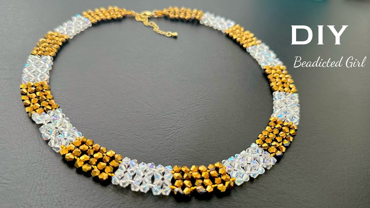 Bicone Necklace || DIY Beaded Necklace
