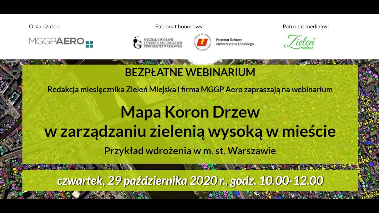 Mapa Koron Drzew w zarządzaniu zielenią wysoką w mieście - Webinarium MGGP Aero