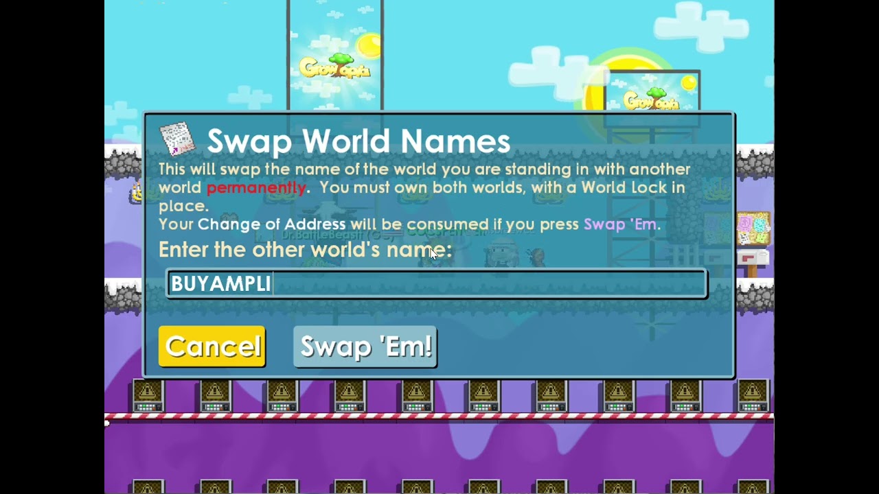 Changing world name of BUYAMPLIFIER