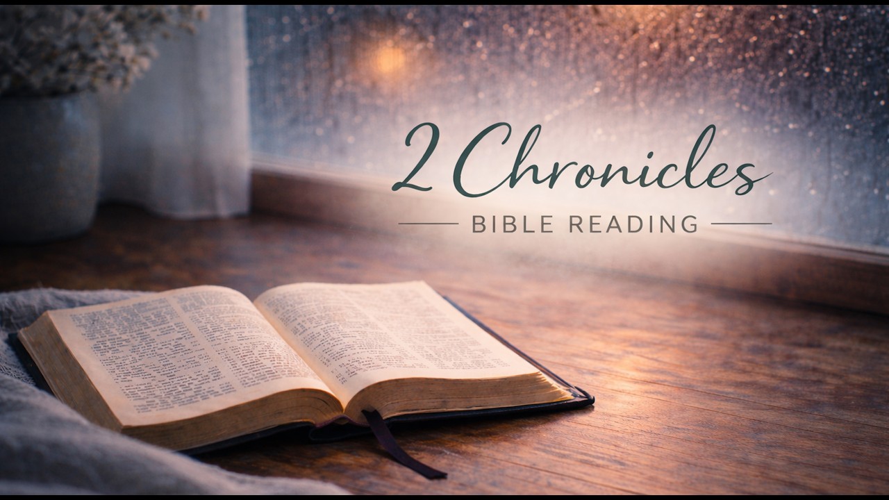 2 CHRONICLES [Ch. 1–36] Audio Bible with Rain Ambience | Peaceful Reading for Sleep, Study & Prayer