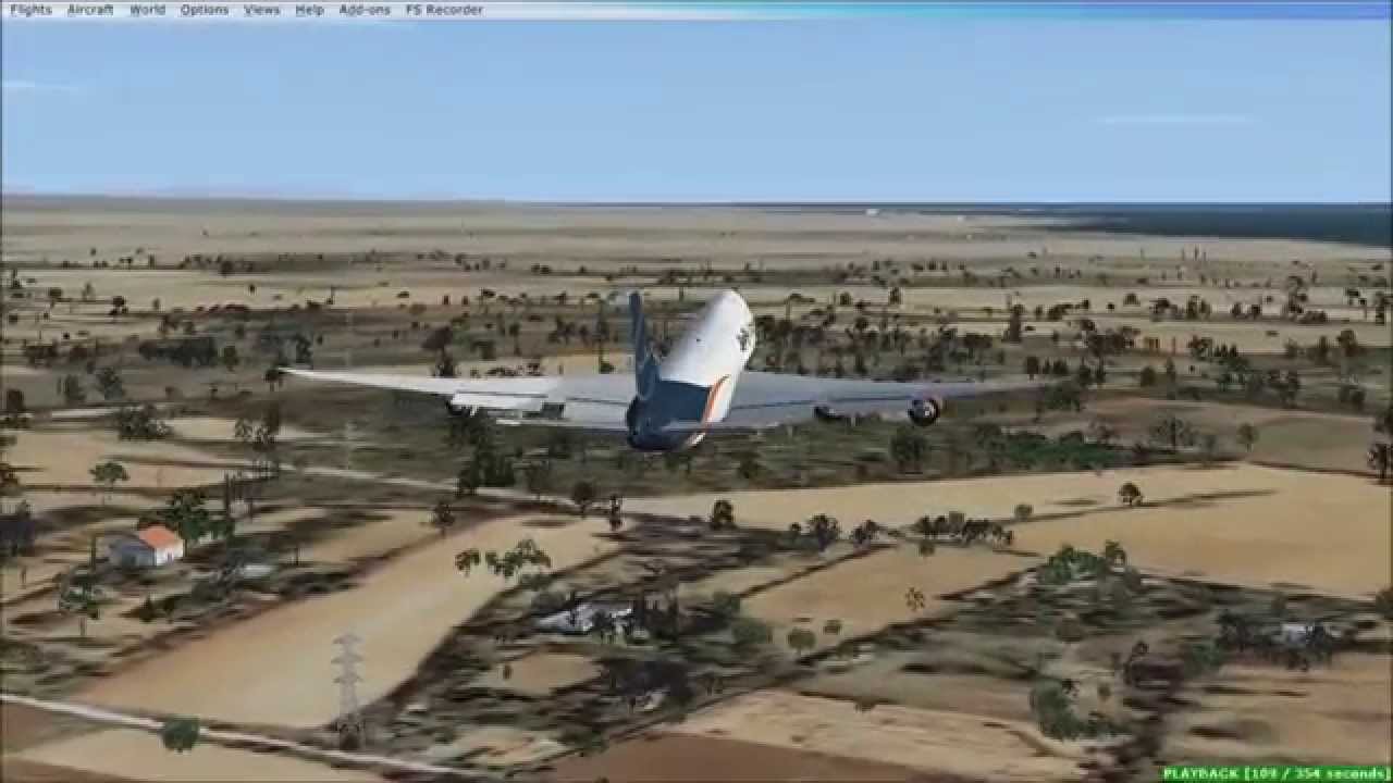 FSX B747-800 landing LELC Murcia [HD]