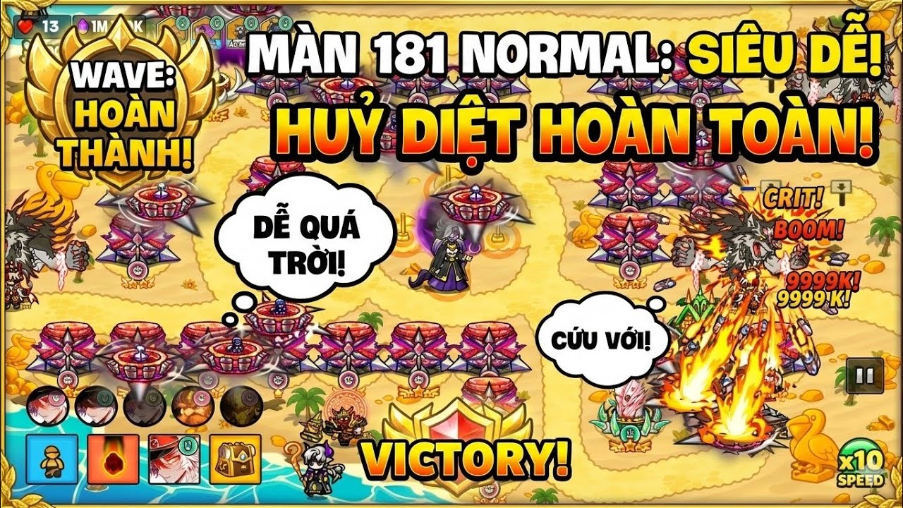 Gold tower defence / stage 181 N  / trợ giúp mn vượt map 🤓