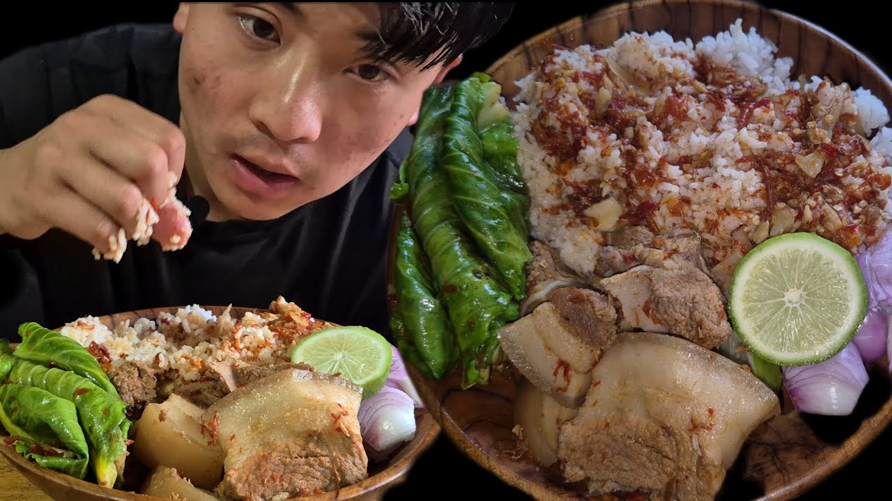 “naga Traditional Pork Curry Mukbang, So Tender & Juicy!”