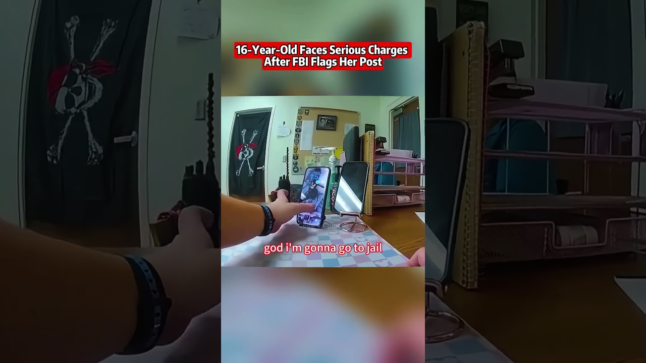 16-Year-0ld Faces Serious charges After FBl Flags Her Post.    #bodycam  #cops   #shorts