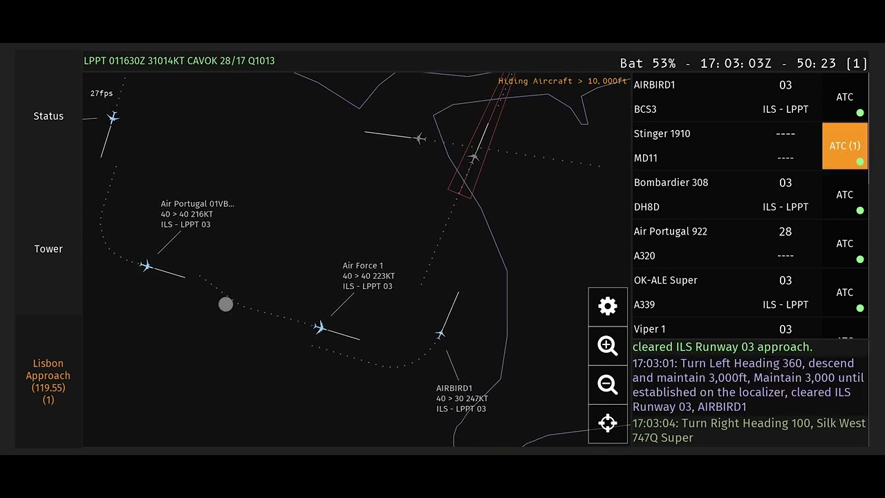 #infiniteflightatc - LPPT Final Approach | Expert Server