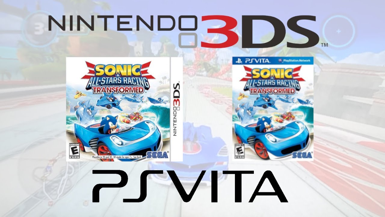 Sonic All-Stars Racing Transformed. Nintendo 3DS vs PS Vita Comparison.