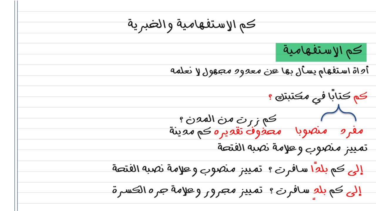 أسهل شرح تمييز كم الاستفهامية والخبرية.. الصف الثاني الاعدادى الترم الثاني 2024