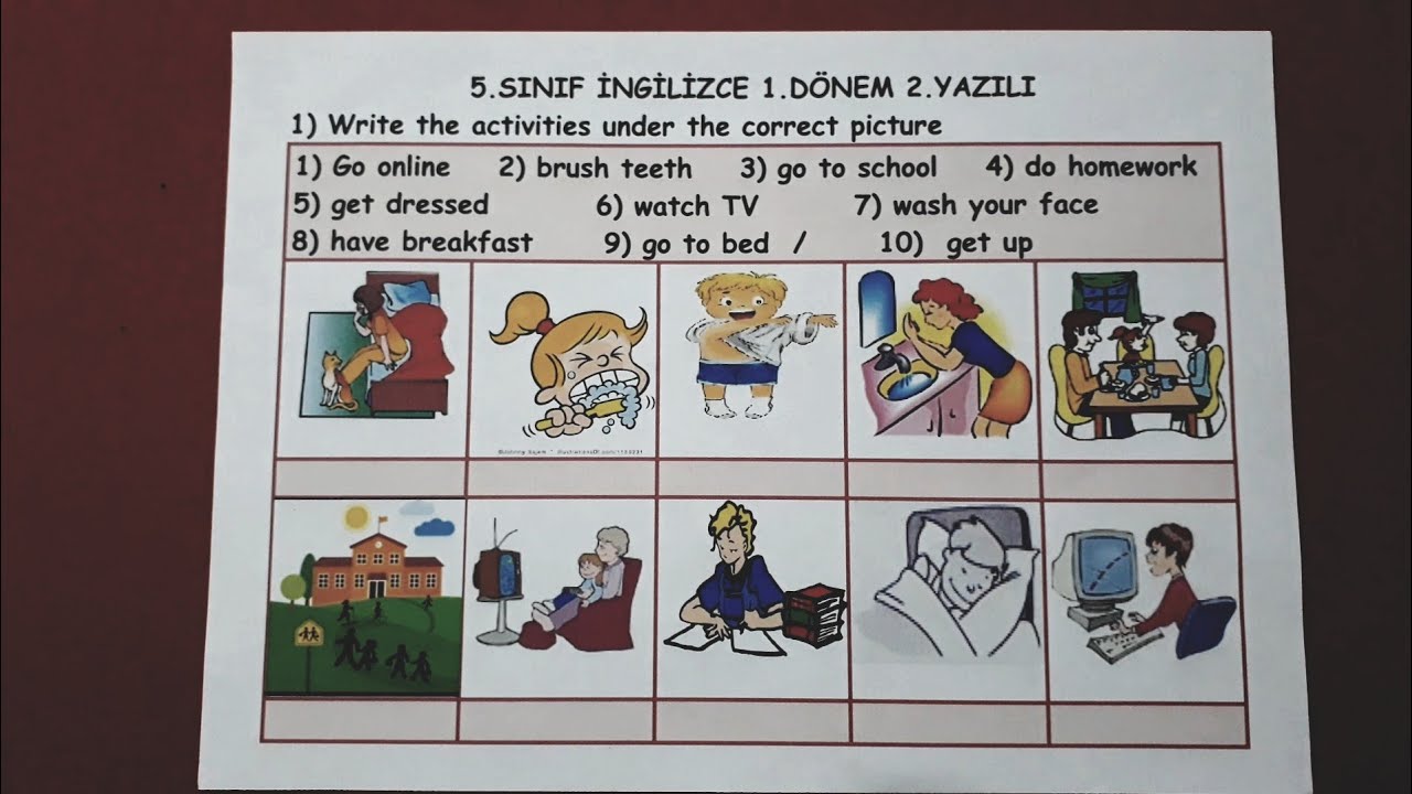 5.sınıf ingilizce 1.dönem 2.yazılı @Bulbulogretmen  #ingilizce #yazilivideolar