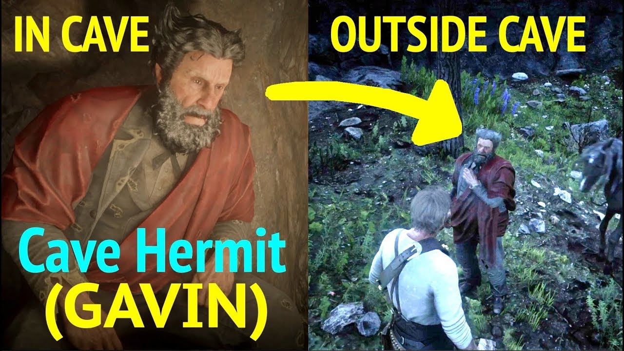 Cave Hermit Devil (Gavin) Exits Cave in Red Dead Redemption 2 (RDR2): Get Gavin Out of Cave
