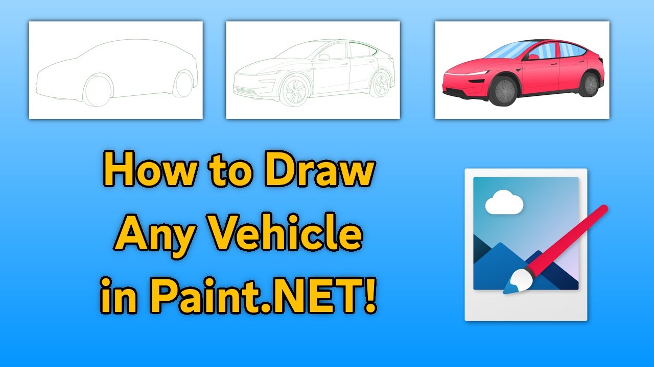 Draw Any Car Easy | Paint.NET Tutorial