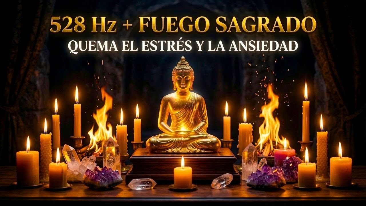 528 Hz + FUEGO SAGRADO: QUEMA EL ESTRÉS Y LA ANSIEDAD (Sanación Profunda) #528