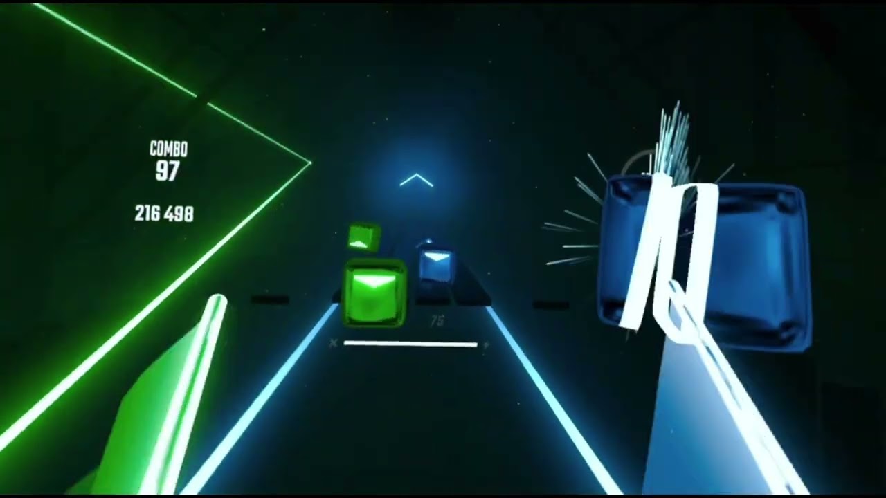 Playing beat saber on vr #beatsaber #vr #music 
