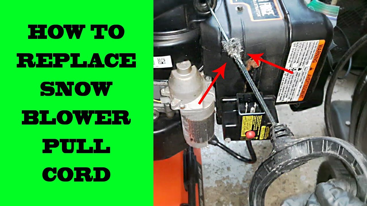 How To Replace Ariens Snowblower Pull Cord