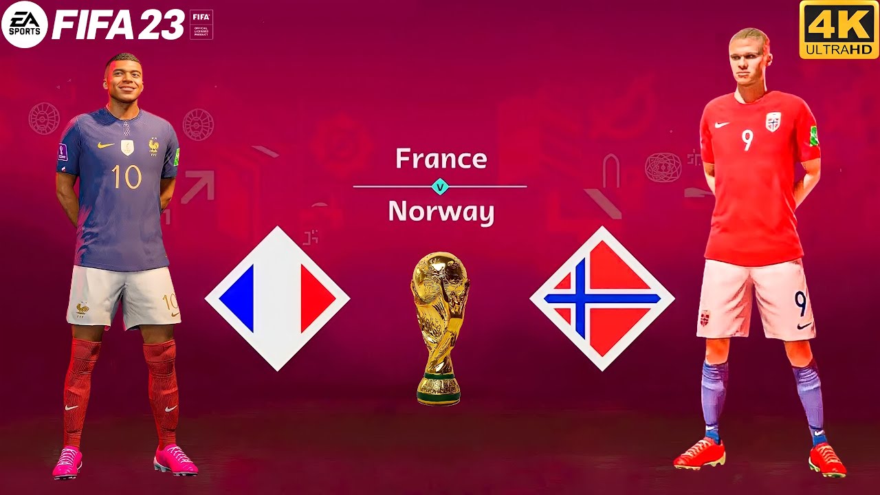 FIFA 23 - France vs Norway - Mbappe vs Haaland - World Cup Final 4K Gameplay