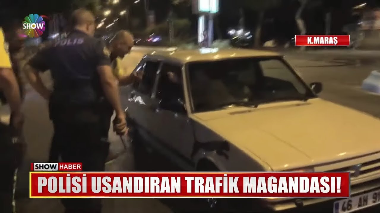 Polisi usandıran trafik magandası!