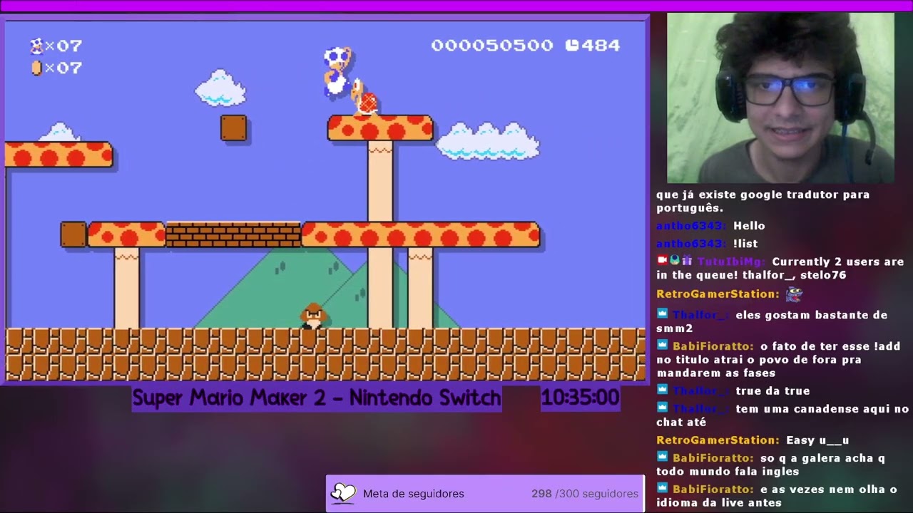 Jogando Mario Maker 2 - 3/2/23 (1/2)