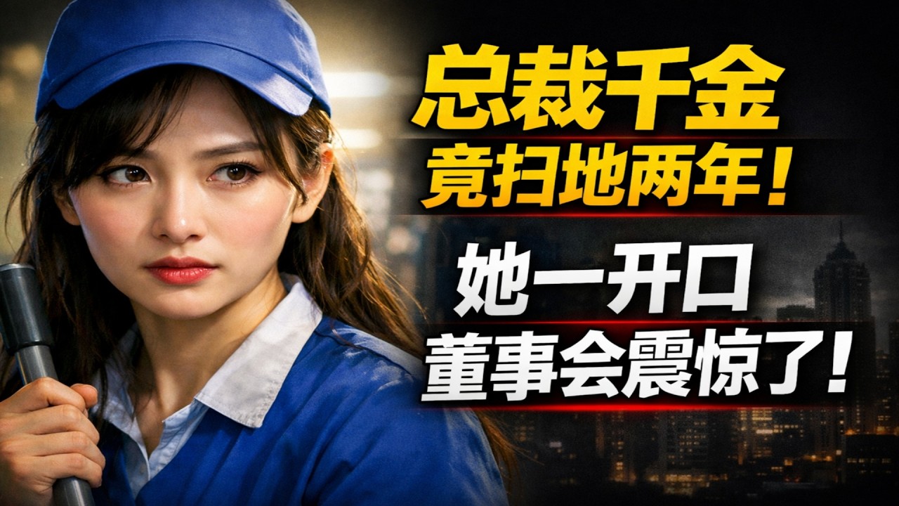 身价亿万的总裁女儿，竟在自家公司扫地两年！当她开口说中文时，整个董事会都震惊了！