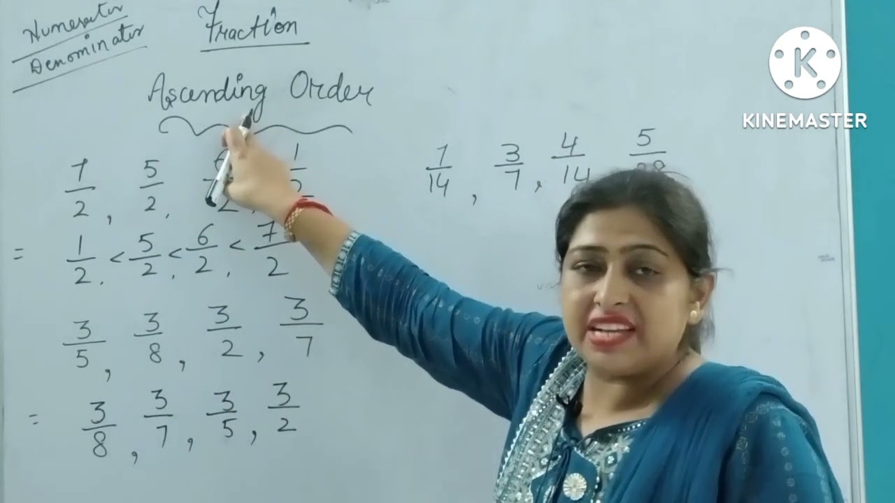 How To Write Fraction In Ascending Order... (Class 5Th ) @TutorJyotiKapoorOnlinestudy