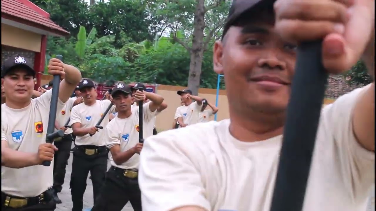 Full 21 Gerakan Latihan Drill Tongkat Polri Seri 2 Diklat Satpam GP 58 Subang Jawa Barat
