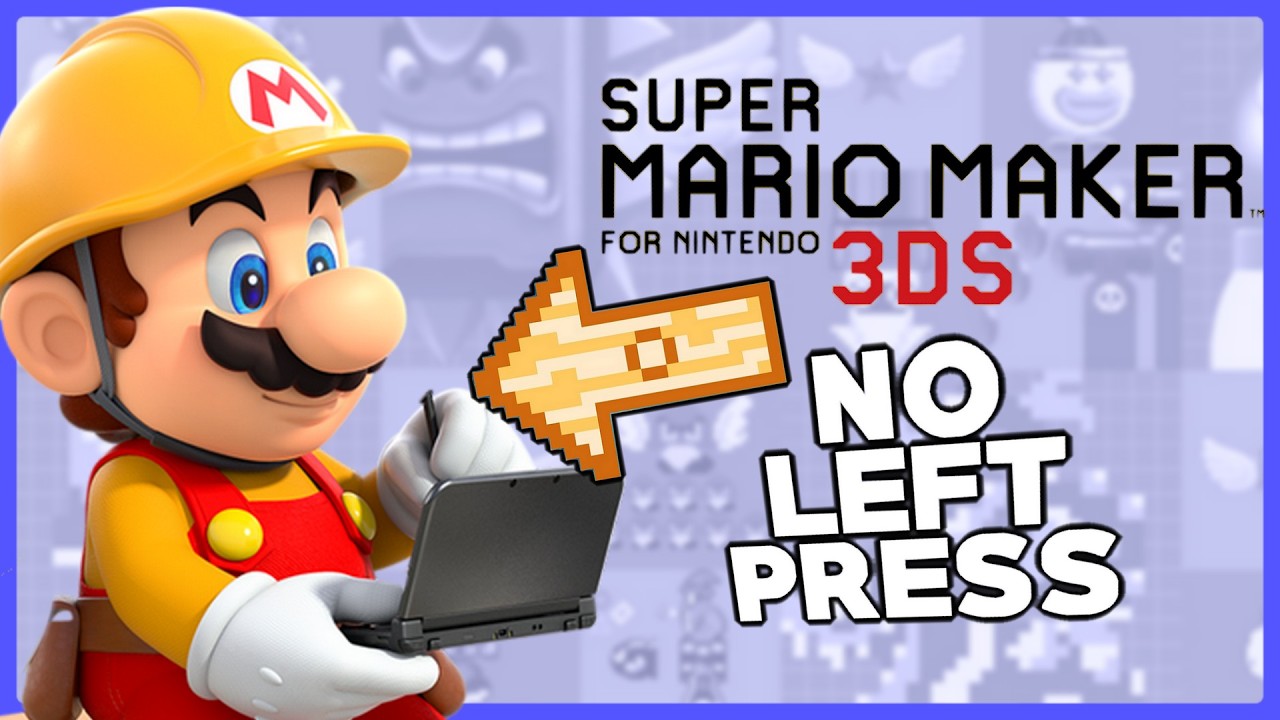 Mario Maker 3DS but PRESSING LEFT is ILLEGAL!