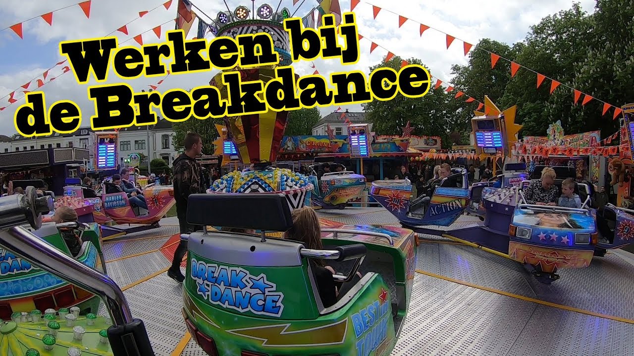 WERKEN OP DE KERMIS: Attractie Breakdance.