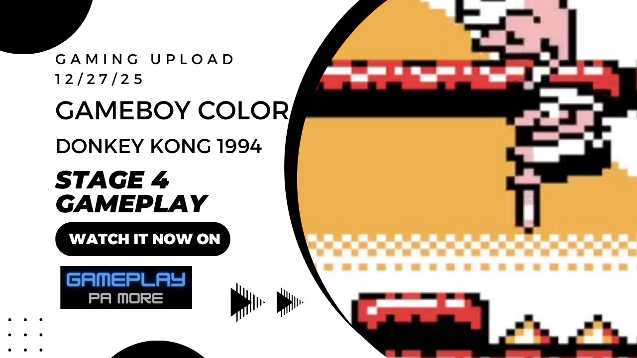 GBC Donkey kong 1994 stage 4 gameplay 20251227