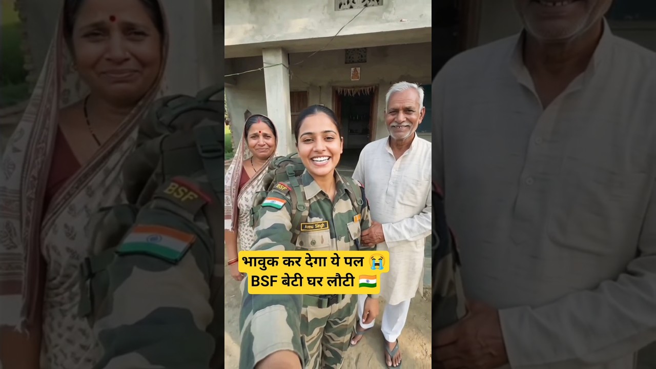 😭BSF soldier returns home #bsf #shorts #sscgd #indianarmyannu #village #family #vlog #viral #tren...