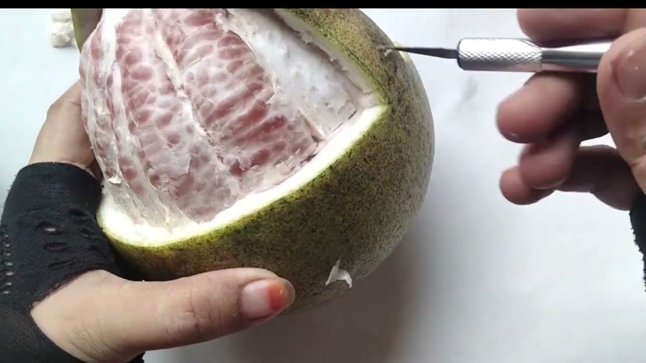 Full Pomelo Fruit &rarr; Cute Art 🍋✨ | You Won&rsquo;t Believe the Result!Turning a Pomelo into Art 😱🍋