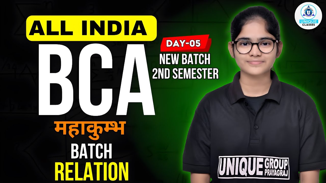 BCA 2nd SEMESTER | MATHEMATICS | For All University || UNIT-01||SET THEORY|| Relation |DAY-05
