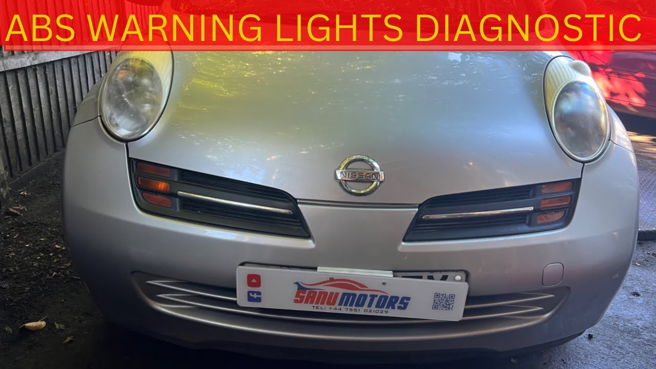 NISSAN MICRA ABS WARNING LIGHT DIGNOSTIC , C100F FALTY CODE, RIGHT FRONT WHEEL SENSOR