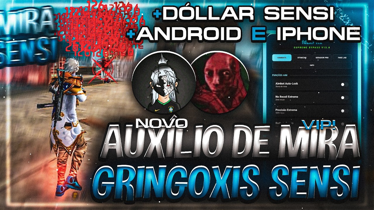 AUXILIO DE MIRA FREEFIRE📲 PACK GRINGOXIS SENSI - PAINEL PARA FREEFIRE - PACK DE SENSI PARA FREEFIRE