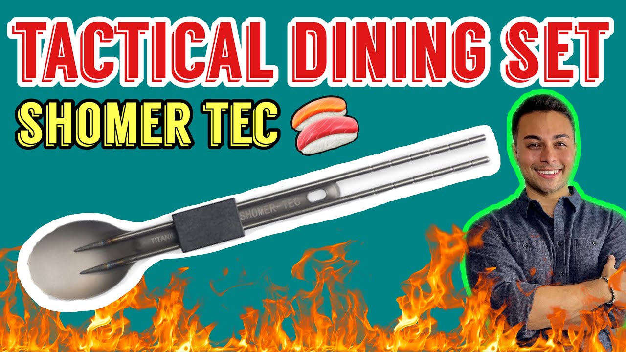 SELF DEFENSE CHOPSTICKS!? Tactical Dining Set Review | EDC Survival Titanium Utensils | Travel Gear