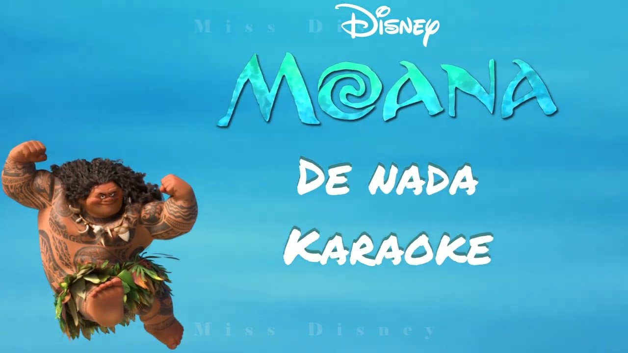De nada | Moana | Karaoke🌊🗿