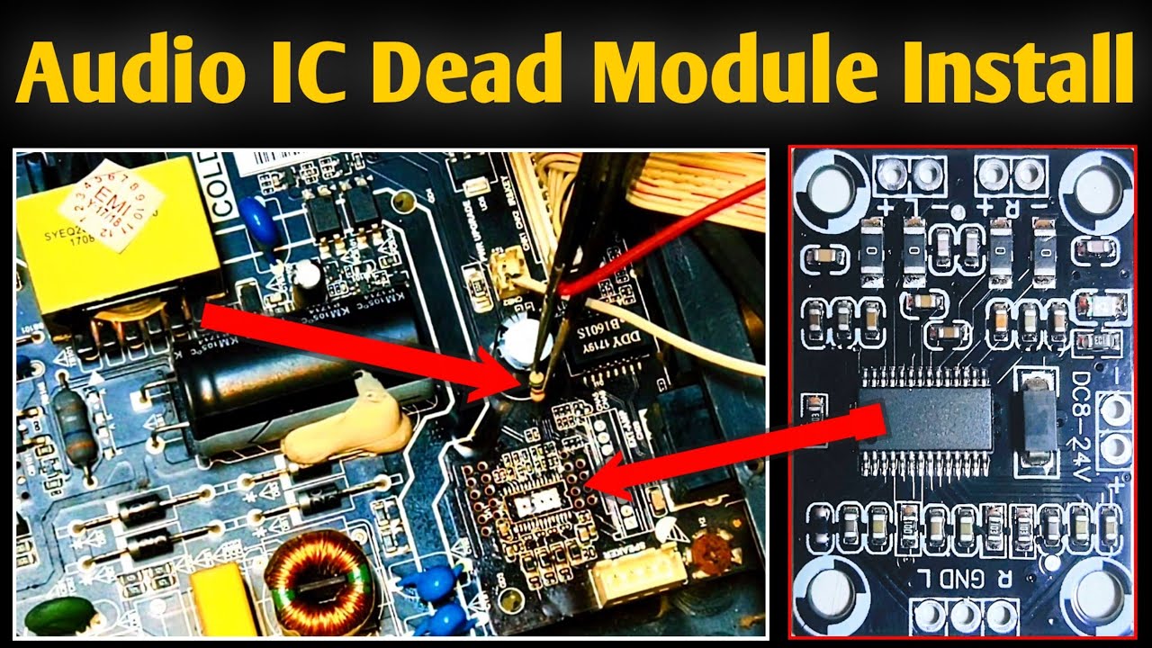 How To Repair Sound Problem Audio Module Install In 32 Inch Sony China Smart LED TV - TP.HV320.PB801