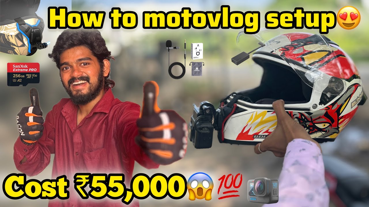 How to motovlog setup in tamil | GoPro Motovlog Setup | Helmet Camera Setup Step by Step🥳