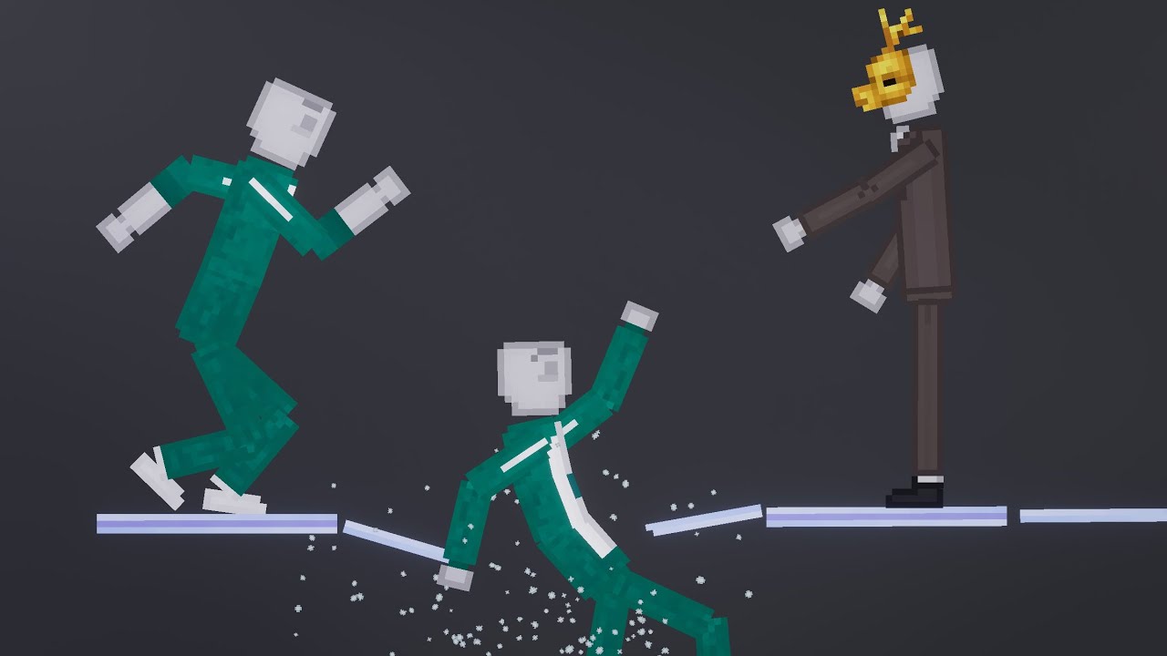 Squid Game In People Playground (Glass Stepping Stones Game Scene)