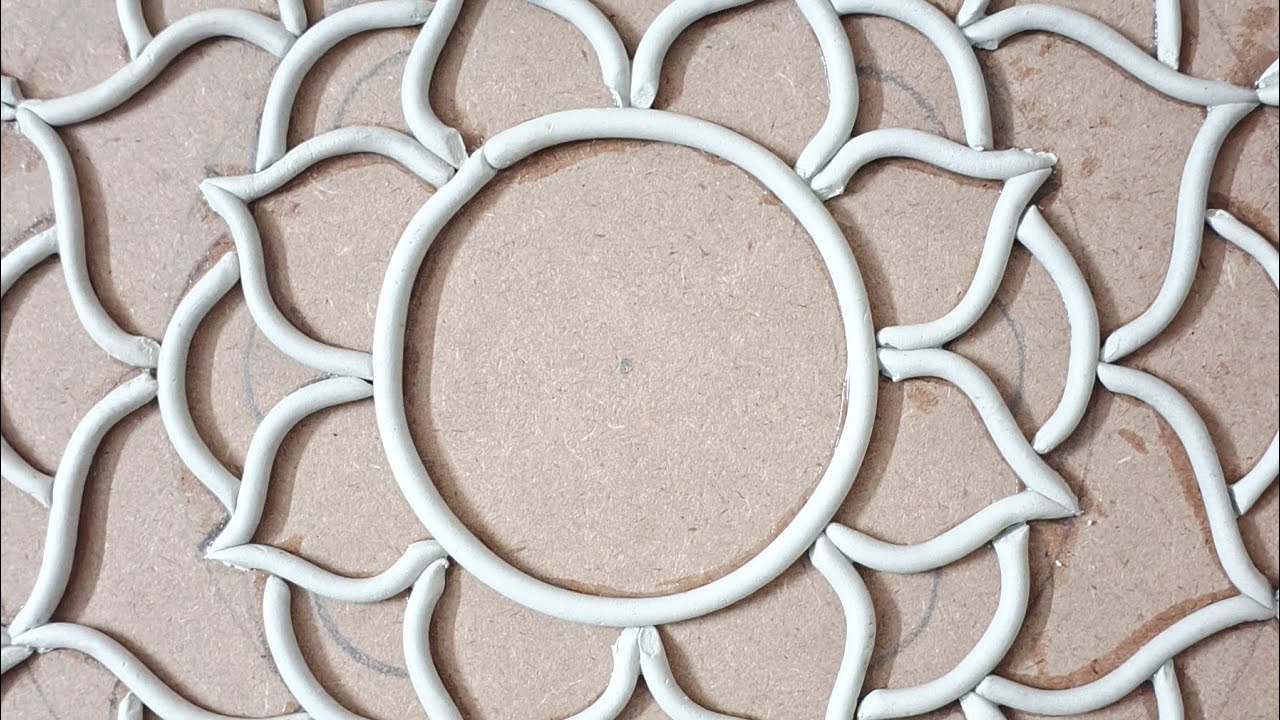 Lippan art बनाने का सबसे आसान और सटीक तरीका 🎨|| Perfect Clay work techniques for #lippanartwork ✍️➰️