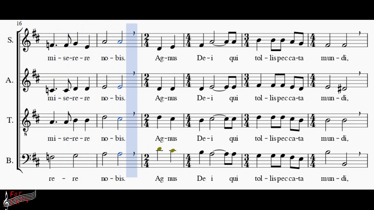 Choir/chór S. Porterfield - Agnus Dei - Alto
