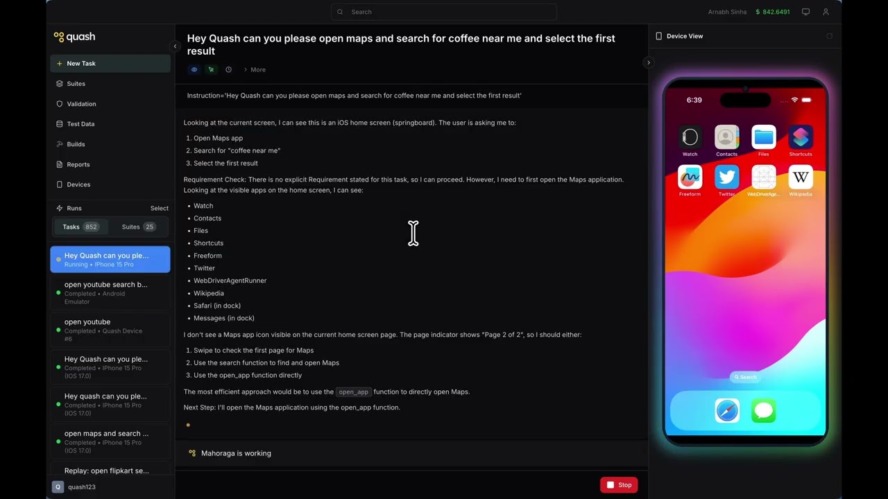 Intelligent AI Agents to Test Mobile Apps | iOS App Testing