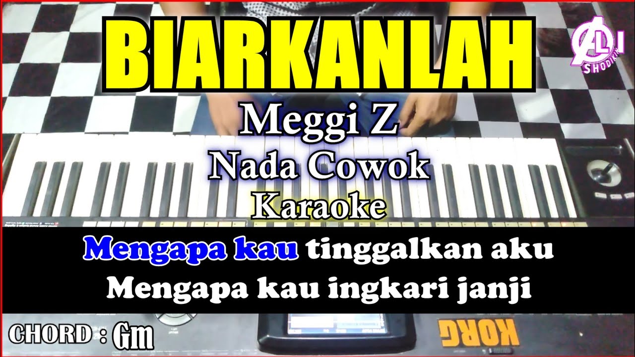 BIARKANLAH Karaoke Meggi Z Nada Cowok | Cover Korg Pa3x Lirik & Chord